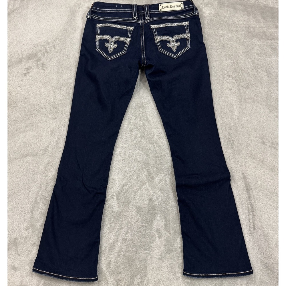 Rock Revival Amanda Easy Boot Jeans Womens 30 Bootcut Dark Wash Blue Stretch